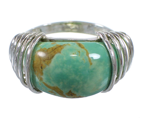 Turquoise And Sterling Silver Ring Size 6 RX80930